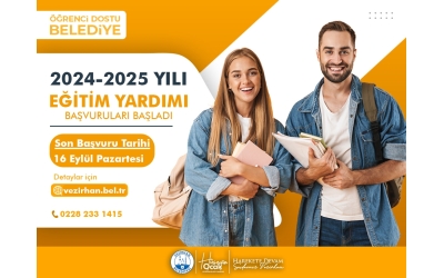 2024-2025 Yılı Eğitim Yardımı Başvuruları Başladı!