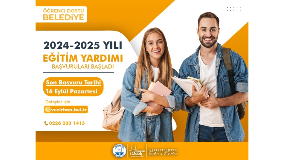 2024-2025 Yılı Eğitim Yardımı Başvuruları Başladı!